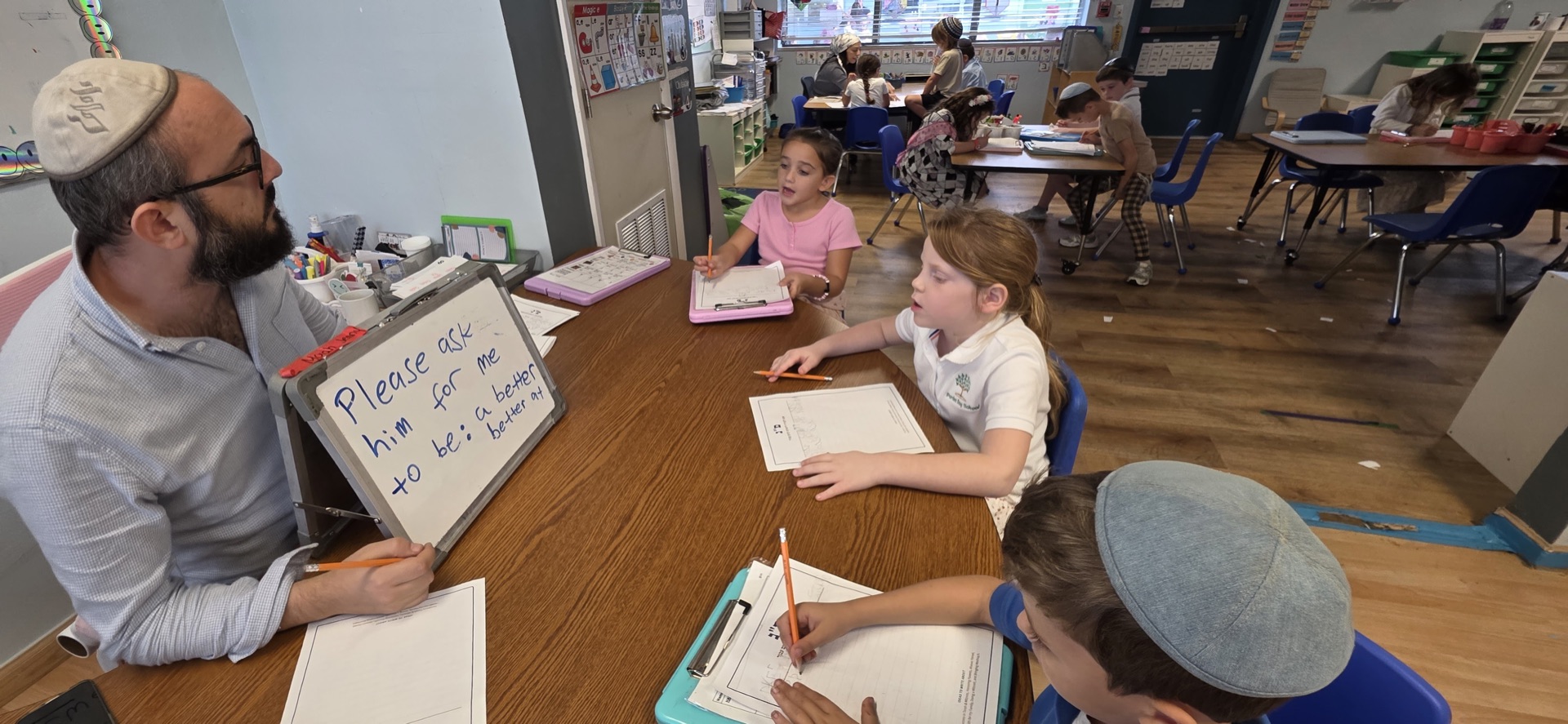 A teacher learning up close with students